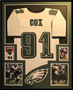 Framed Philadelphia Eagles Fletcher Cox Autographed Signed Jersey Jsa Coa