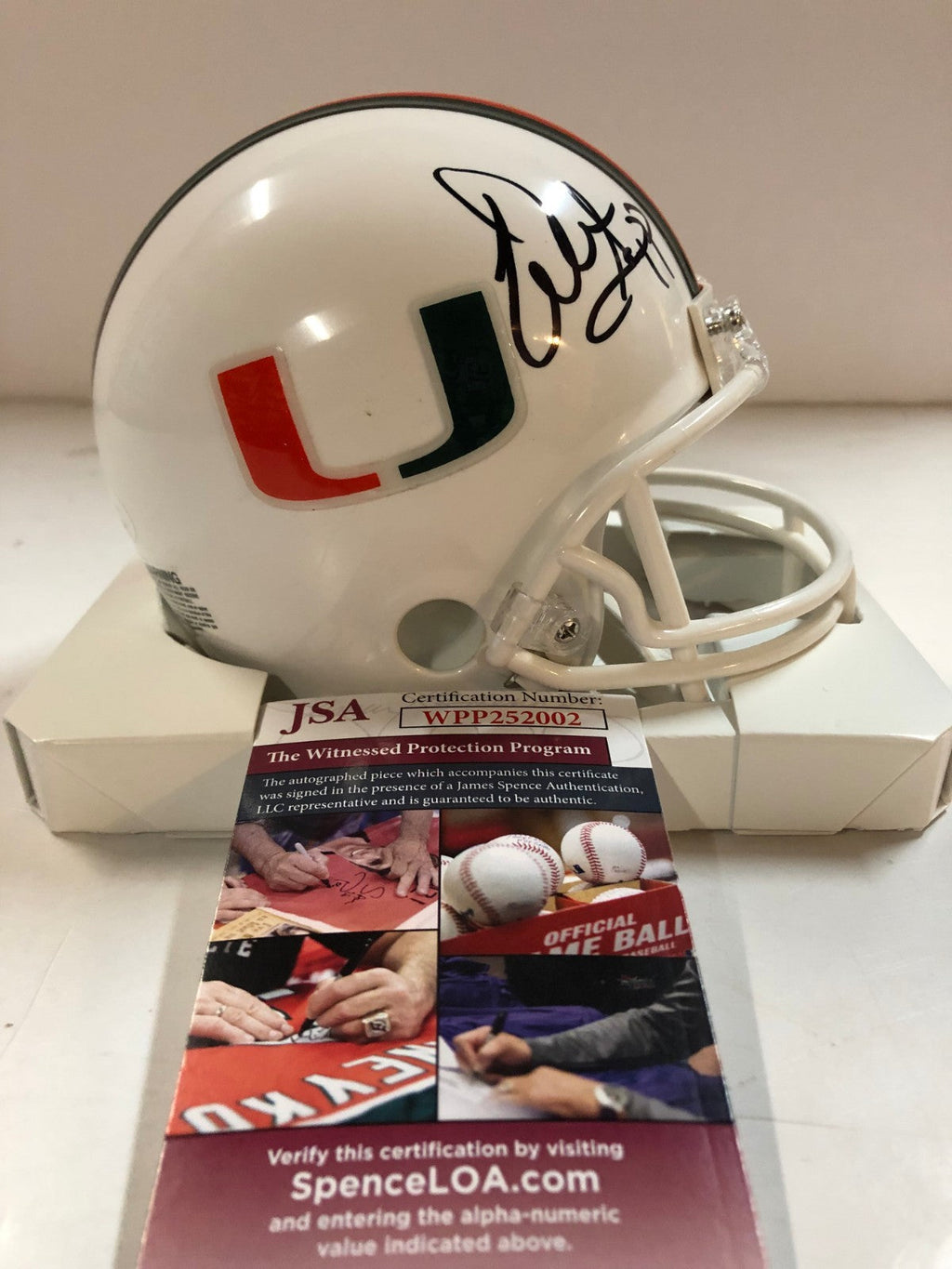 Warren Sapp Autographed Signed Miami Hurricanes Mini Helmet Jsa Coa