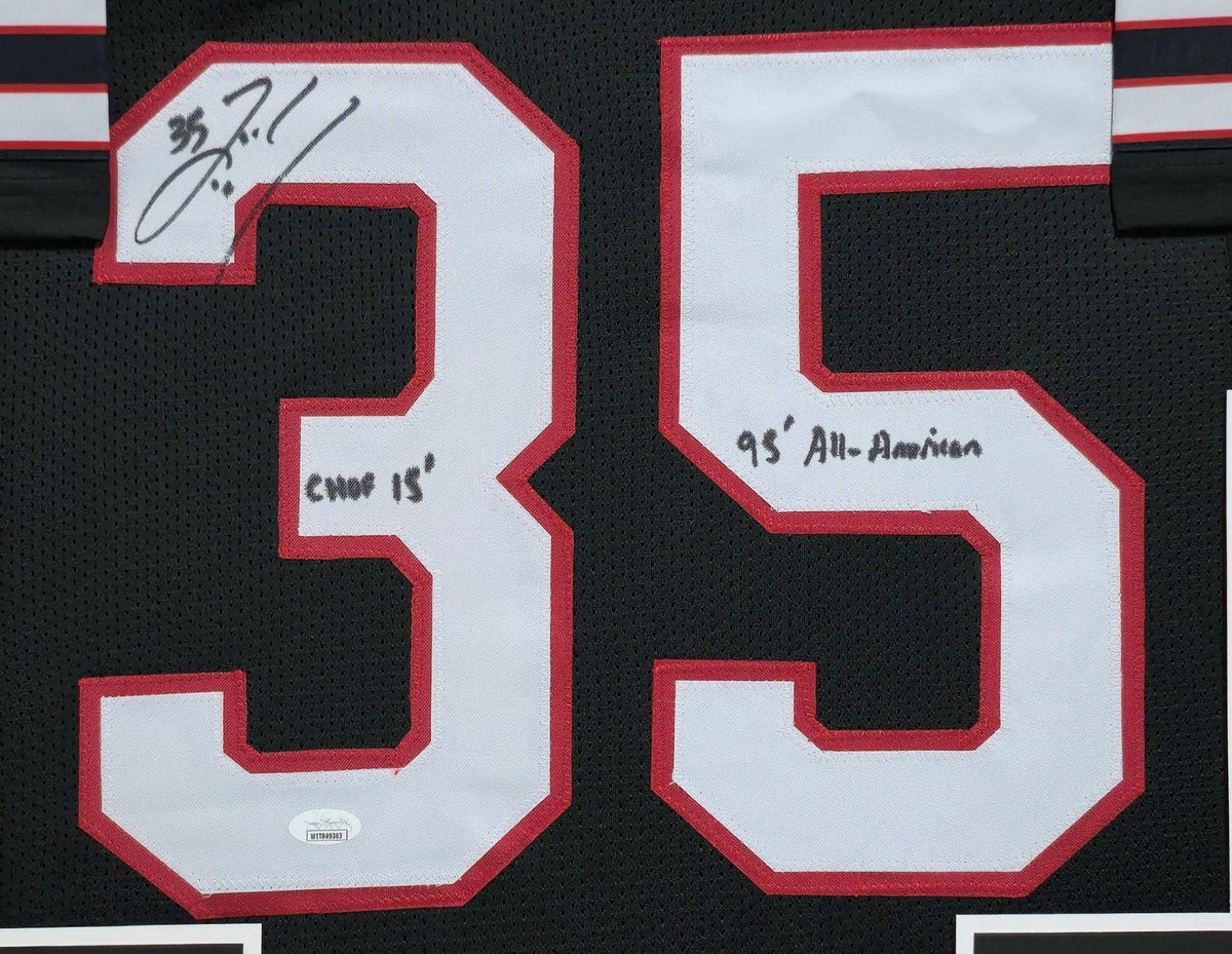 Framed Texas Tech Red Raiders Zach Thomas Autographed Inscribed Jersey Jsa