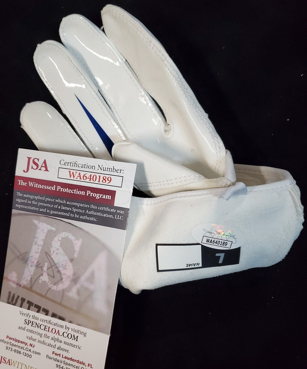 Denver Broncos Damarri Mathis Autographed Signed Glove Jsa Coa