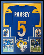 Framed Los Angeles Rams Jalen Ramsey Autographed Signed Jersey Jsa Coa