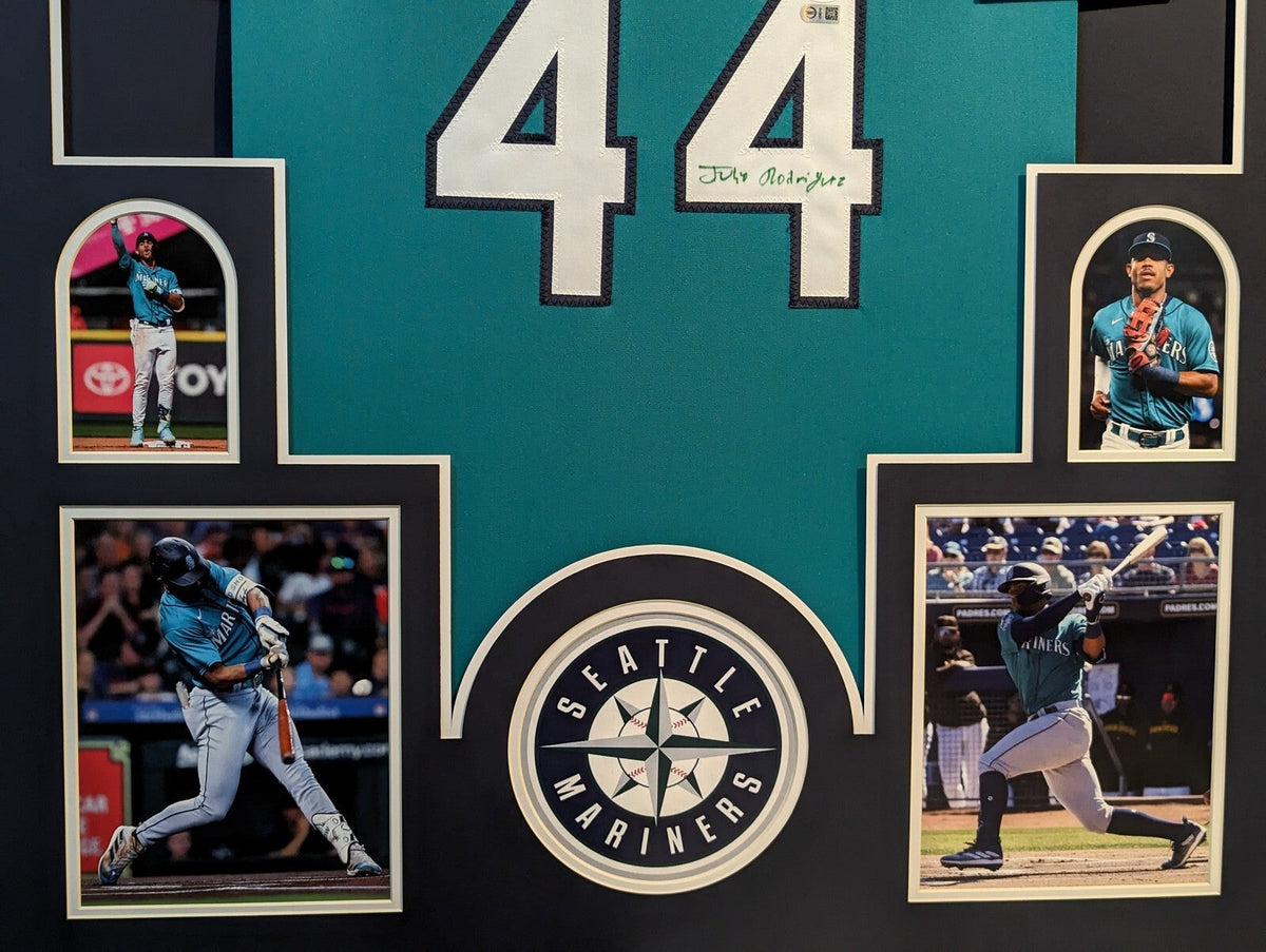 Framed Seattle Mariners Julio Rodriguez "2022 Roy" Autographed Jersey Jsa Coa