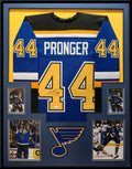 Framed St Louis Blues Chris Pronger Autographed Signed Jersey Jsa Coa