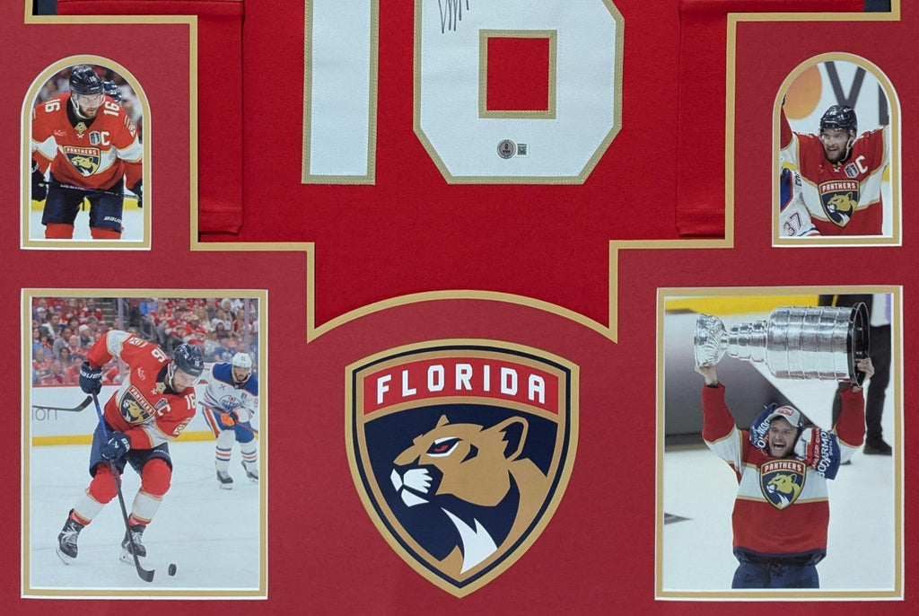 Framed Florida Panthers Aleksander Barkov Autographed Signed Jersey Beckett