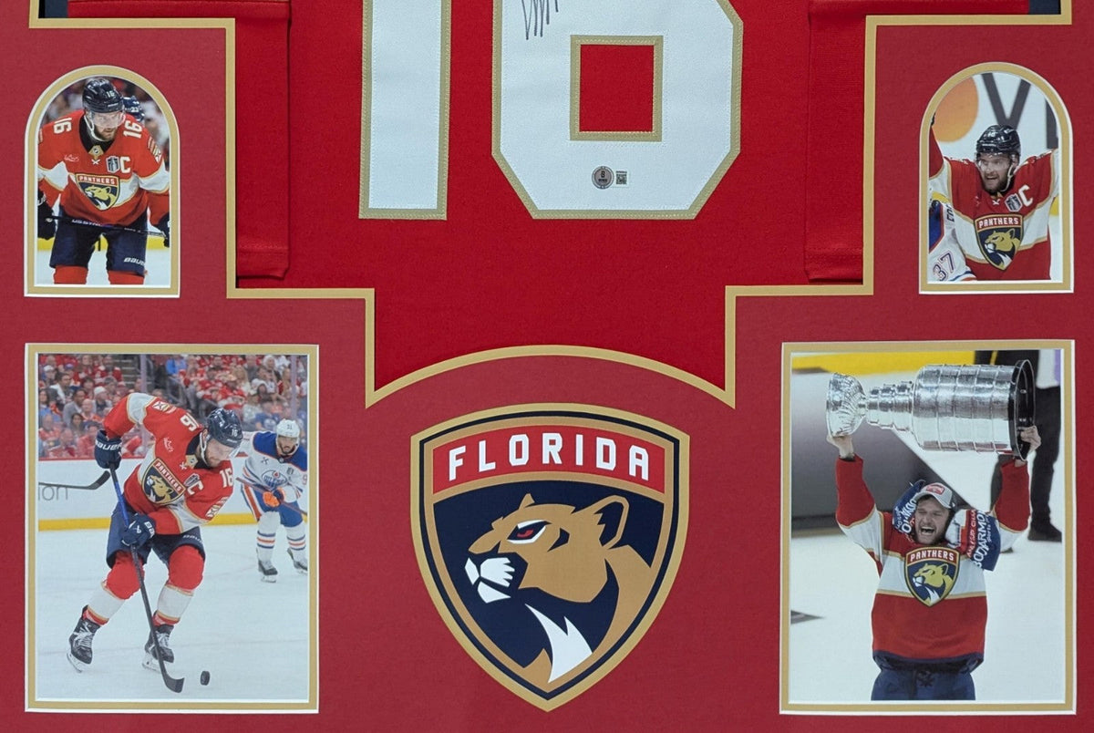 Framed Florida Panthers Aleksander Barkov Autographed Signed Jersey Beckett