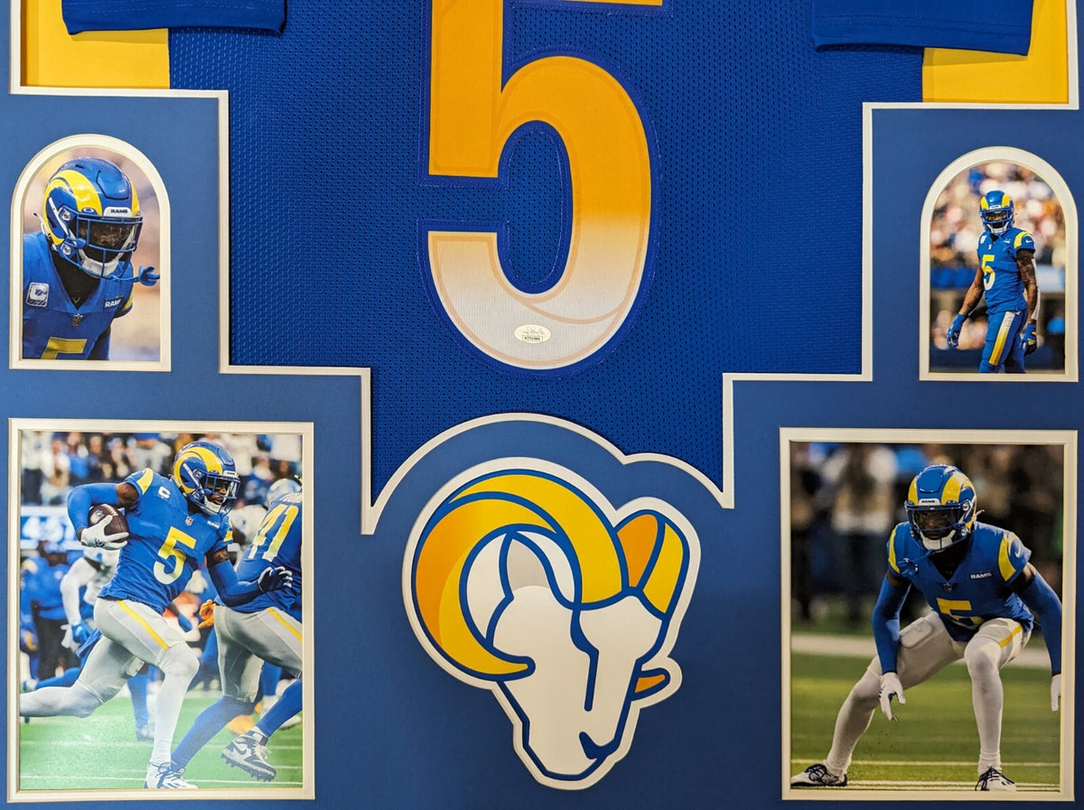 Framed Los Angeles Rams Jalen Ramsey Autographed Signed Jersey Jsa Coa
