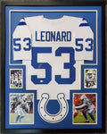 Framed Indianapolis Colts Darius Shaquille Leonard Signed Jersey Jsa Coa