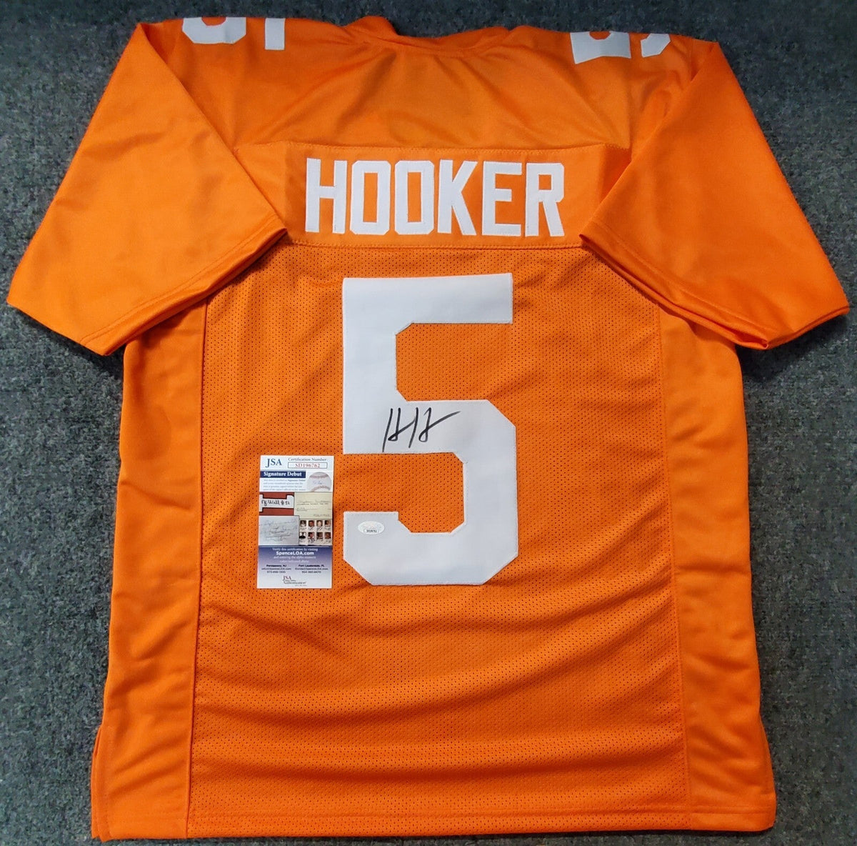 Tennessee Volunteers Hendon Hooker Autographed Signed Orange Jersey Jsa Coa