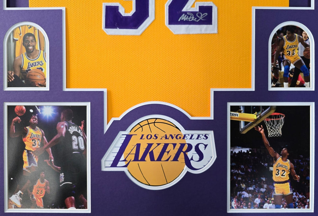 Framed L.A. Lakers Magic Johnson Autographed Signed Jersey Beckett Holo