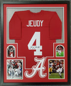Framed Jerry Jeudy Autographed Signed Alabama Crimson Tide Jersey Jsa Coa