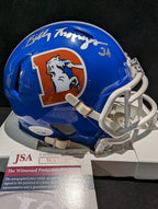 Denver Broncos Billy Thompson Autographed Signed Throwback Mini Helmet Jsa Coa
