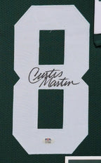 Framed New York Jets Curtis Martin Autographed Signed Jersey Psa Coa