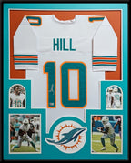 Framed Miami Dolphins Tyreek Hill Autographed Signed Jersey Beckett Holo