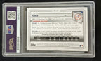 Oswald Peraza Autographed Topps Bowman Yankees Bd-27 Psa Slabbed