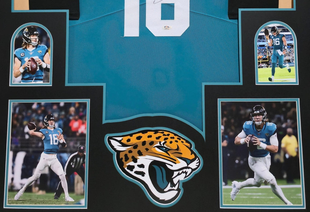 Framed Jacksonville Jaguars Trevor Lawrence Autographed Signed Jersey Psa Coa