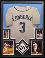 Framed Tampa Bay Rays Evan Longoria Autographed Signed Jersey Beckett Holo