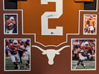 Framed Texas Longhorns Roschon Johnson Autograph Signed Jersey Beckett Holo