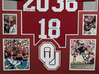 Framed Oklahoma Sooners Steve Owens Autographed Signed Jersey Psa Coa
