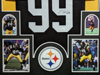 Framed Pittsburgh Steelers Levon Kirkland Autographed Signed Jersey Jsa Coa