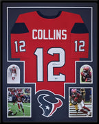 Framed Houston Texans Nico Collins Autographed Signed Jersey Beckett Holo
