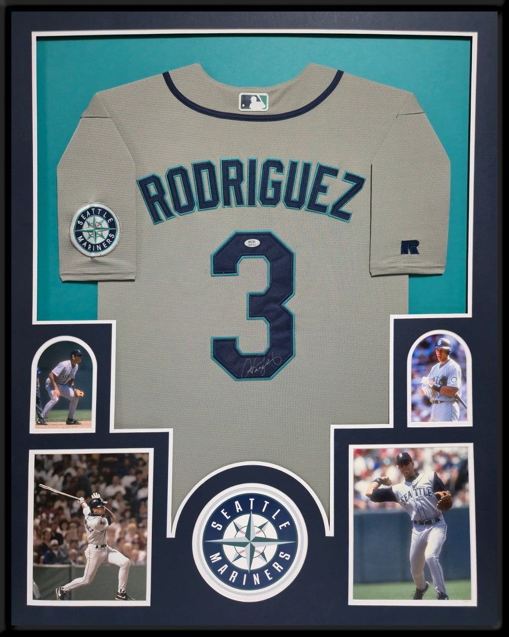 Framed Seattle Mariners Alex Rodriguez Autographed Signed Jersey Psa Coa