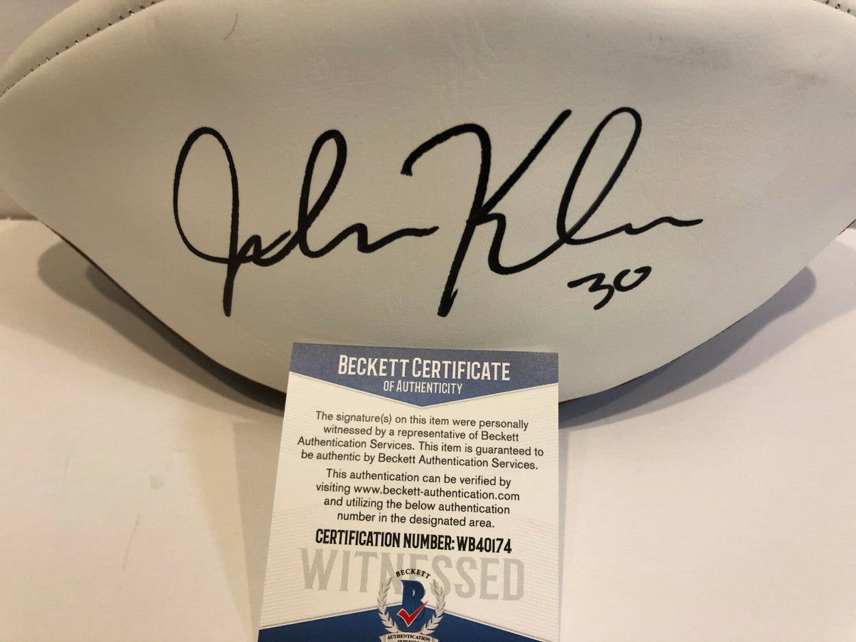 John Kuhn Autographed Signed Green Bay Packers Logo Football Beckett Coa