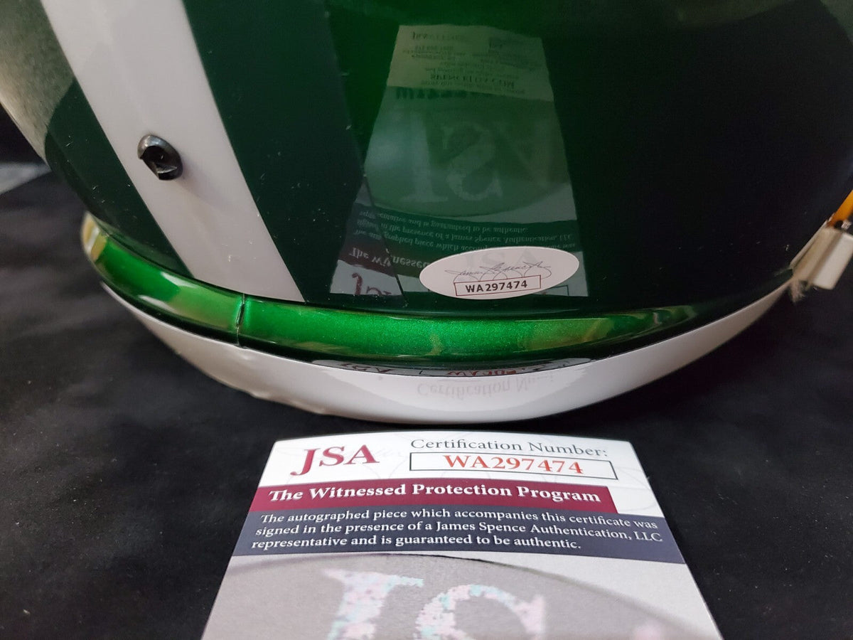 Green Bay Packers Eric Stokes Signed 2X Insc Full Size Flash Replica Helmet Jsa