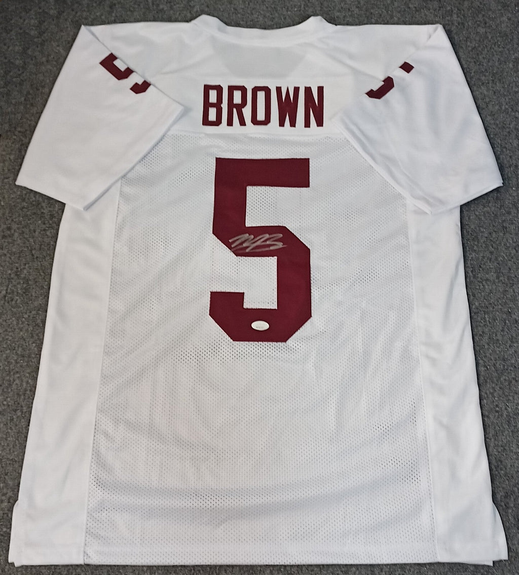 Oklahoma Sooners Marquise Brown Autographed Signed Jersey Jsa Coa Sticker Only