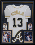 Framed Atlanta Braves Ronald Acuna Jr Autographed Jersey Acuna Hologram