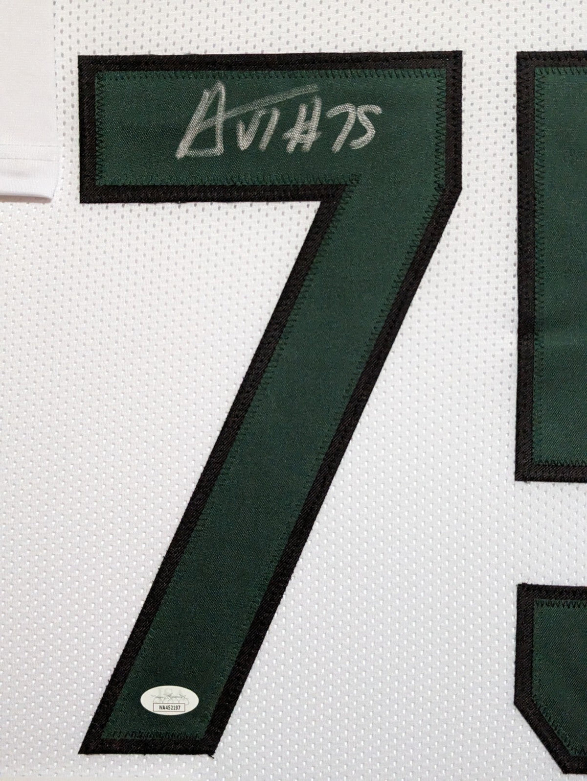 Framed New York Jets Alijah Vera-Tucker Autographed Signed Jersey Jsa Coa