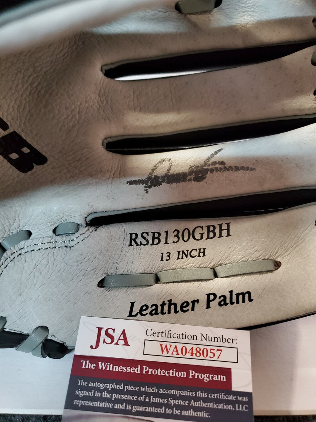 New York Yankees Deivi Garcia Autographed Signed Glove Jsa Coa