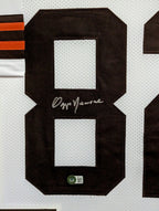 Framed Cleveland Browns Ozzie Newsome Autographed Signed Jersey Beckett Holo