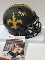 New Orleans Saints Marques Colston Signed Eclipse Mini Helmet Jsa Coa