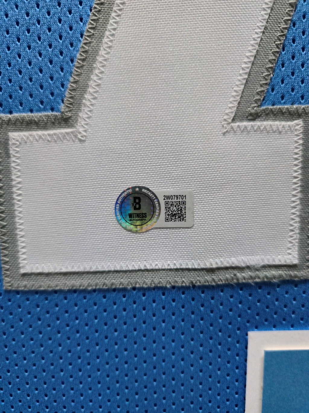 Framed Detroit Lions Sam Laporta Autographed Signed Jersey Beckett Hologram
