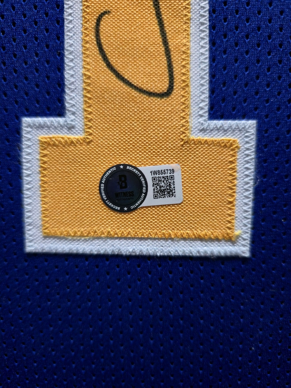 Framed Golden State Warriors Chris Mullin Autographed Signed Jersey Bas Coa
