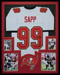 Framed Tampa Bay Buccaneers Warren Sapp Autographed Signed Jersey Beckett Holo
