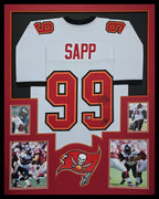 Framed Tampa Bay Buccaneers Warren Sapp Autographed Signed Jersey Beckett Holo