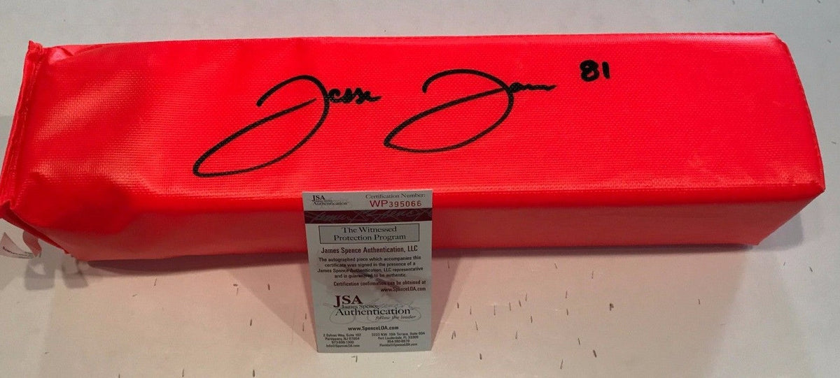 Jesse James Autographed Signed Detroit Lions End Zone Pylon Jsa Coa
