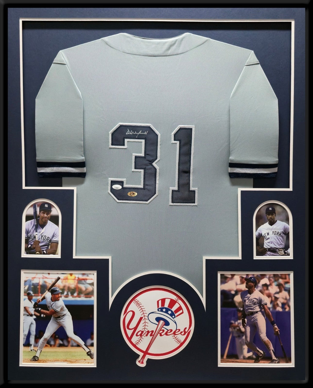 Framed N.Y. Yankees Dave Winfield Autographed Signed Jersey Jsa Coa