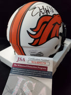 Denver Broncos Javonte Williams Signed Lunar Mini Helmet Jsa Coa