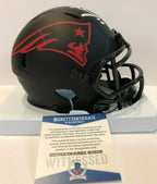 N'keal Harry Signed New England Patriots Eclipse Mini Helmet Beckett Coa