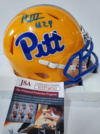 Pitt Panthers Phil Campbell Iii, Damarri Mathis, Cam Bright Signed Mini Jsa Coa