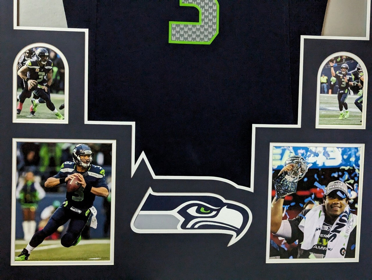 Framed Seattle Seahawks Russell Wilson Jersey Display
