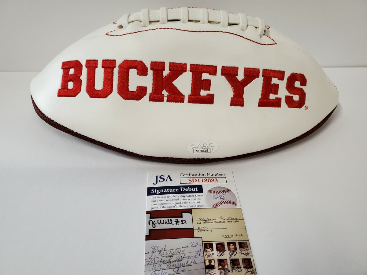 Shaun Wade Autographed Signed Ohio State Buckeyes Logo Football Jsa Debut Coa