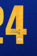 Framed Golden State Warriors Rick Barry Autographed Signed Jersey Jsa Coa