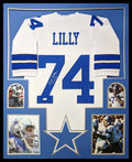 Framed Dallas Cowboys Bob Lilly Autographed Signed Inscribed Jersey Jsa Coa
