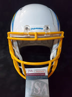 San Diego Chargers Eric Weddle Signed 3X Insc Full Size Speed Rep Helmet Jsa Coa