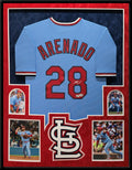 Suede Framed St Louis Cardinals Nolan Arenado Autographed Jersey Fanatics Holo
