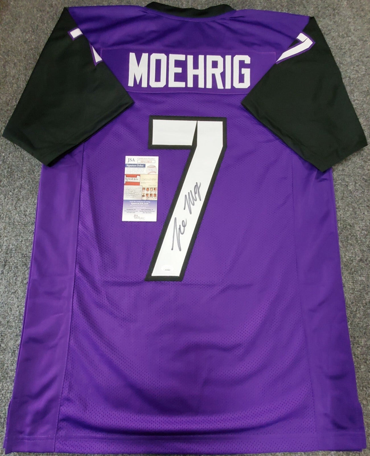 Tcu Horned Frogs Tre'von Moehrig Autographed Signed Jersey Jsa Coa
