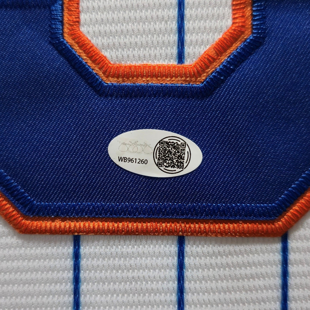 Framed New York Mets Edwin Diaz Autographed Signed Inscribed Jersey Jsa Coa